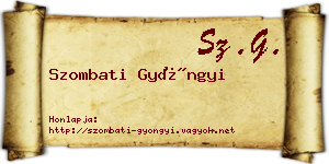 Szombati Gyöngyi névjegykártya