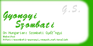 gyongyi szombati business card